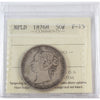 1876H Newfoundland 50-cents ICCS Certified F15