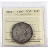 1880 Newfoundland 50-cents ICCS Certified F15