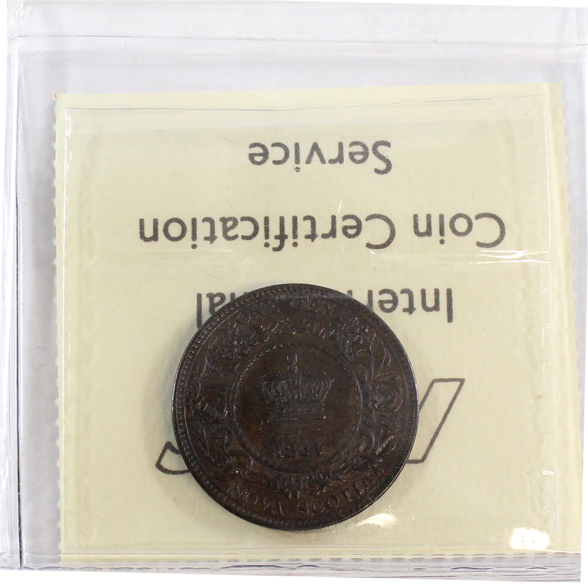 1864 Nova Scotia 1-cent ICCS Certified EF45
