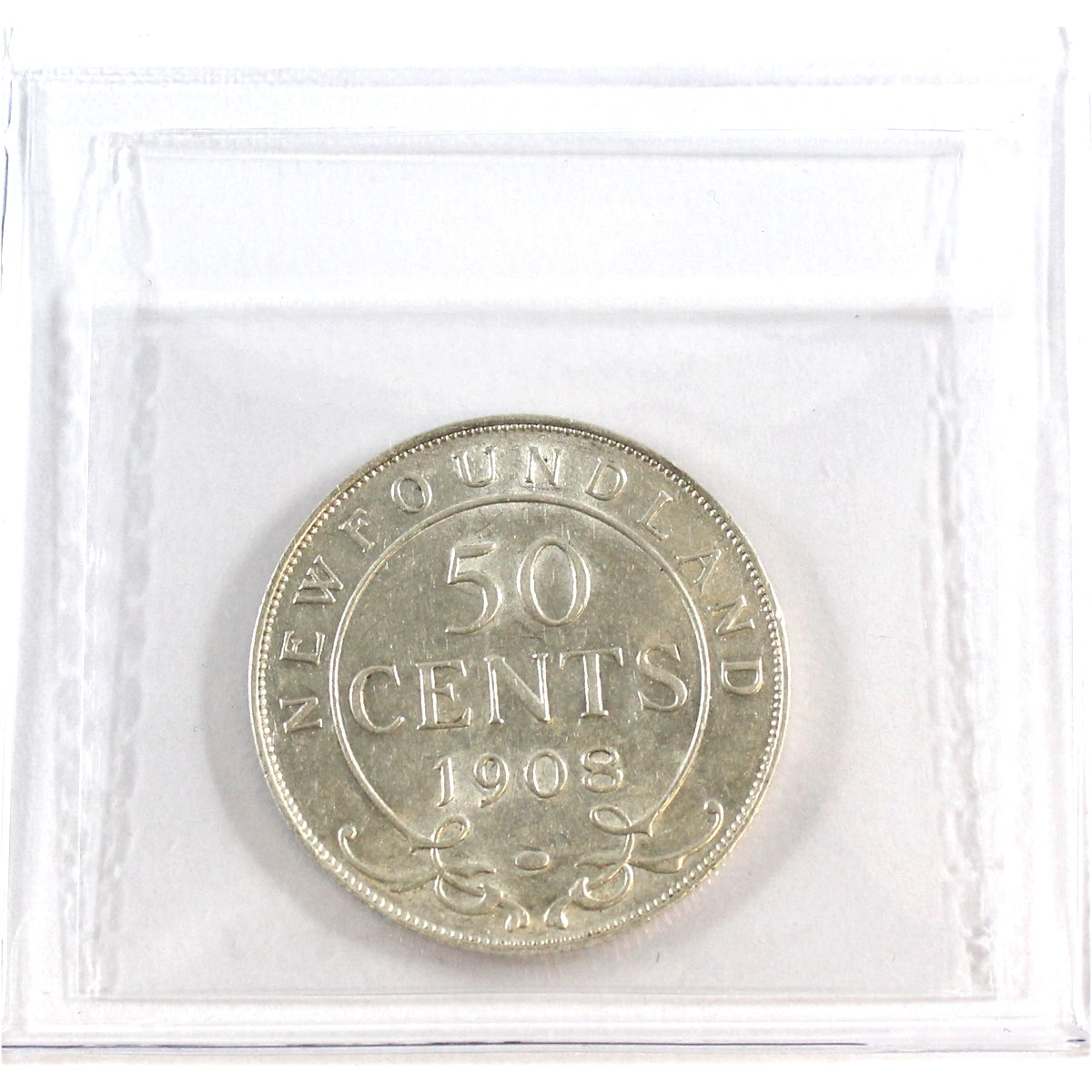 1908 Newfoundland 50-cents ICCS Certified EF45