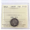 1882H Newfoundland 10-cents ICCS Certified F12