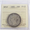 1880 Newfoundland 50-cents ICCS Certified F12