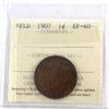1907 Newfoundland 1-cent ICCS Certified EF40
