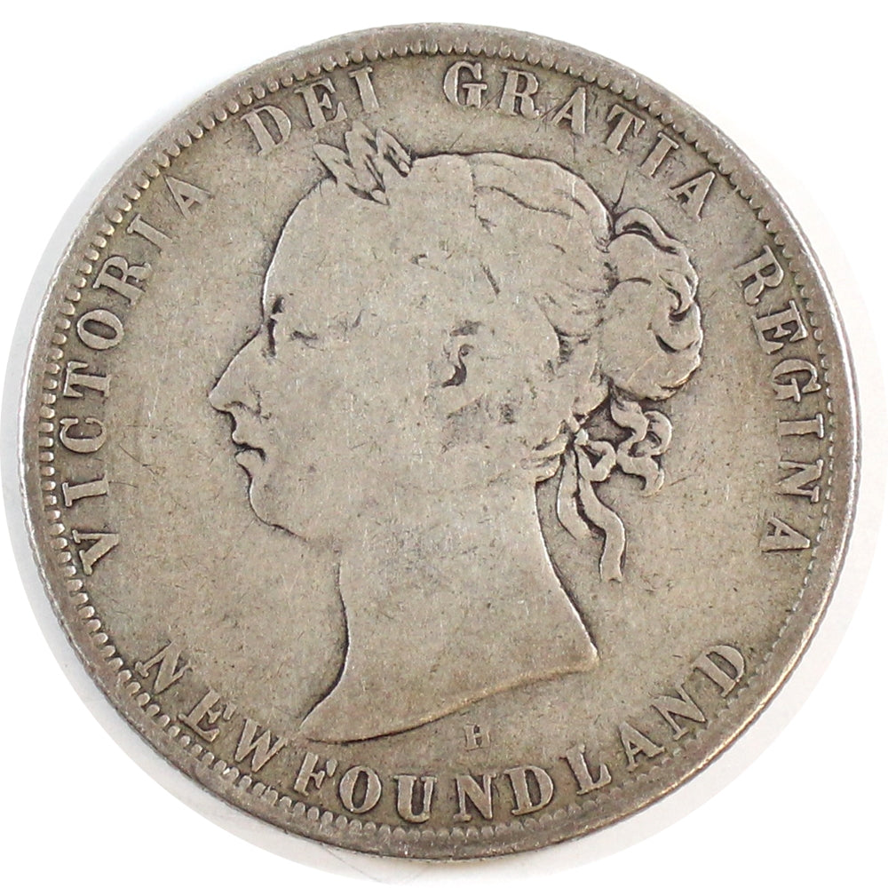 1876H Newfoundland 50-cents About Good (AG3)