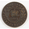 1880 Oval 0 Newfoundland 1-cent F-VF (EF40) $
