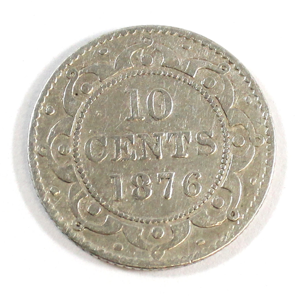 1876H Newfoundland 10-cents Very Good (VG8) $
