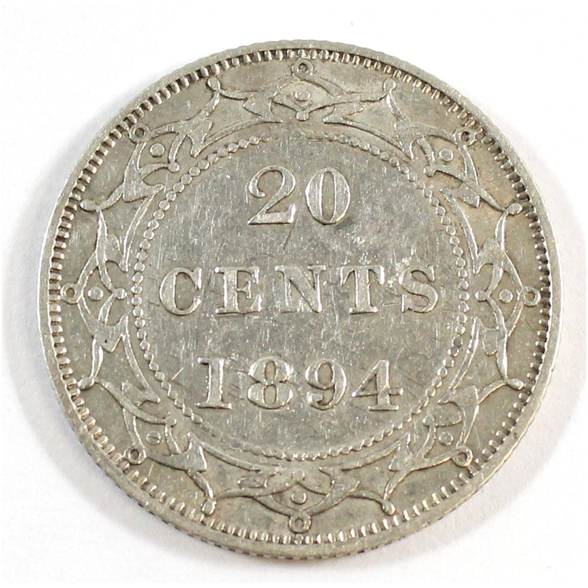 1894 Obv. 1 Newfoundland 20-cents EF-AU (EF45) $