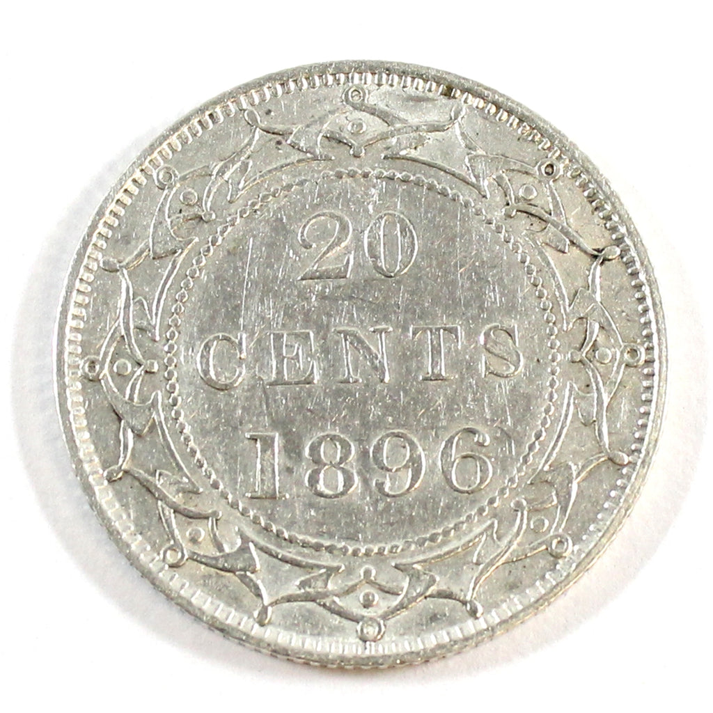 1896 Large 96 Newfoundland 20-cents EF-AU (EF45) $