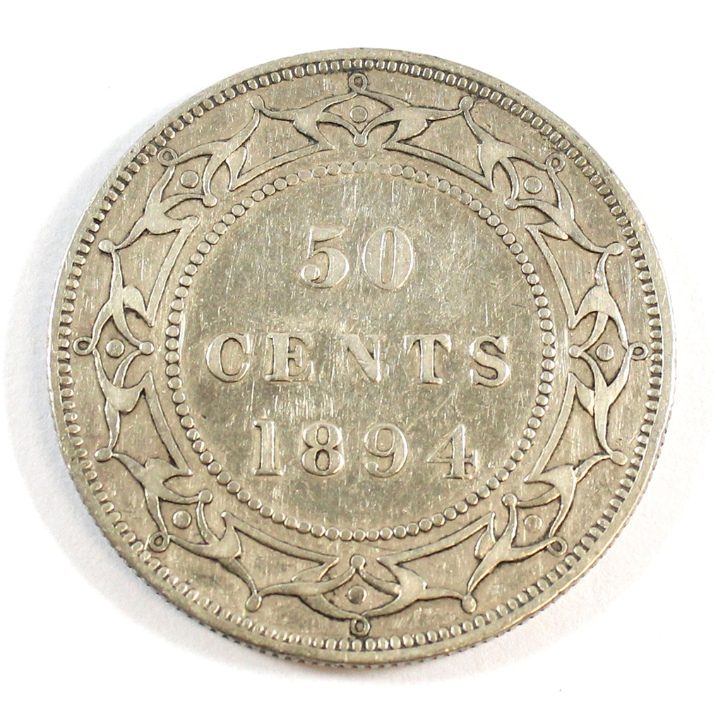 1894 Newfoundland 50-cents Very Fine (VF20) $