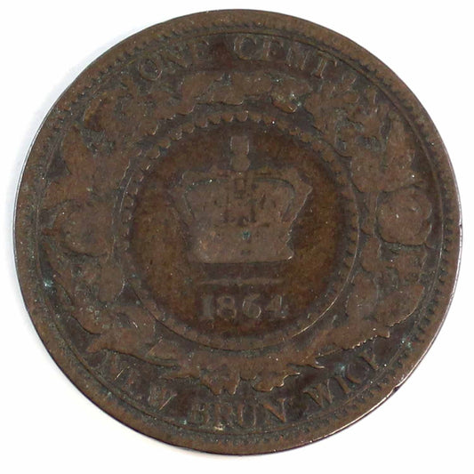 1864 Tall 6 New Brunswick 1-cent Good (G4)