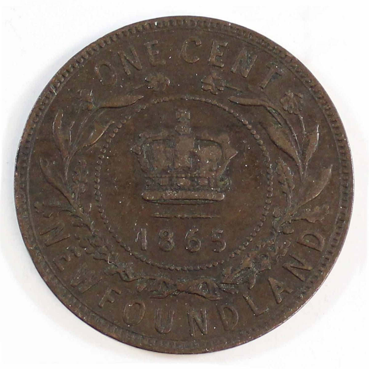 1865 Newfoundland 1-cent Very Fine (VF20)