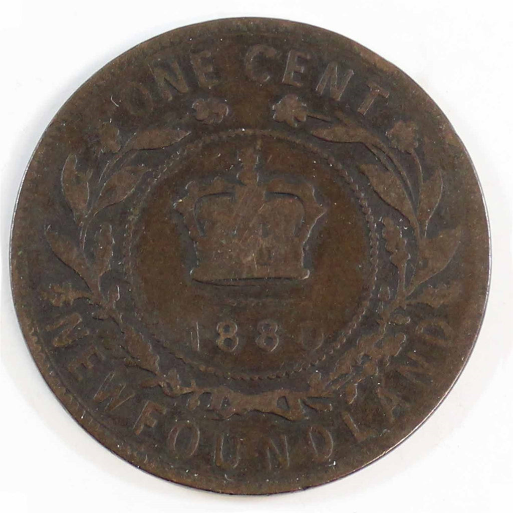1880 R.0. L.D. Newfoundland 1-cent G-VG (G6)