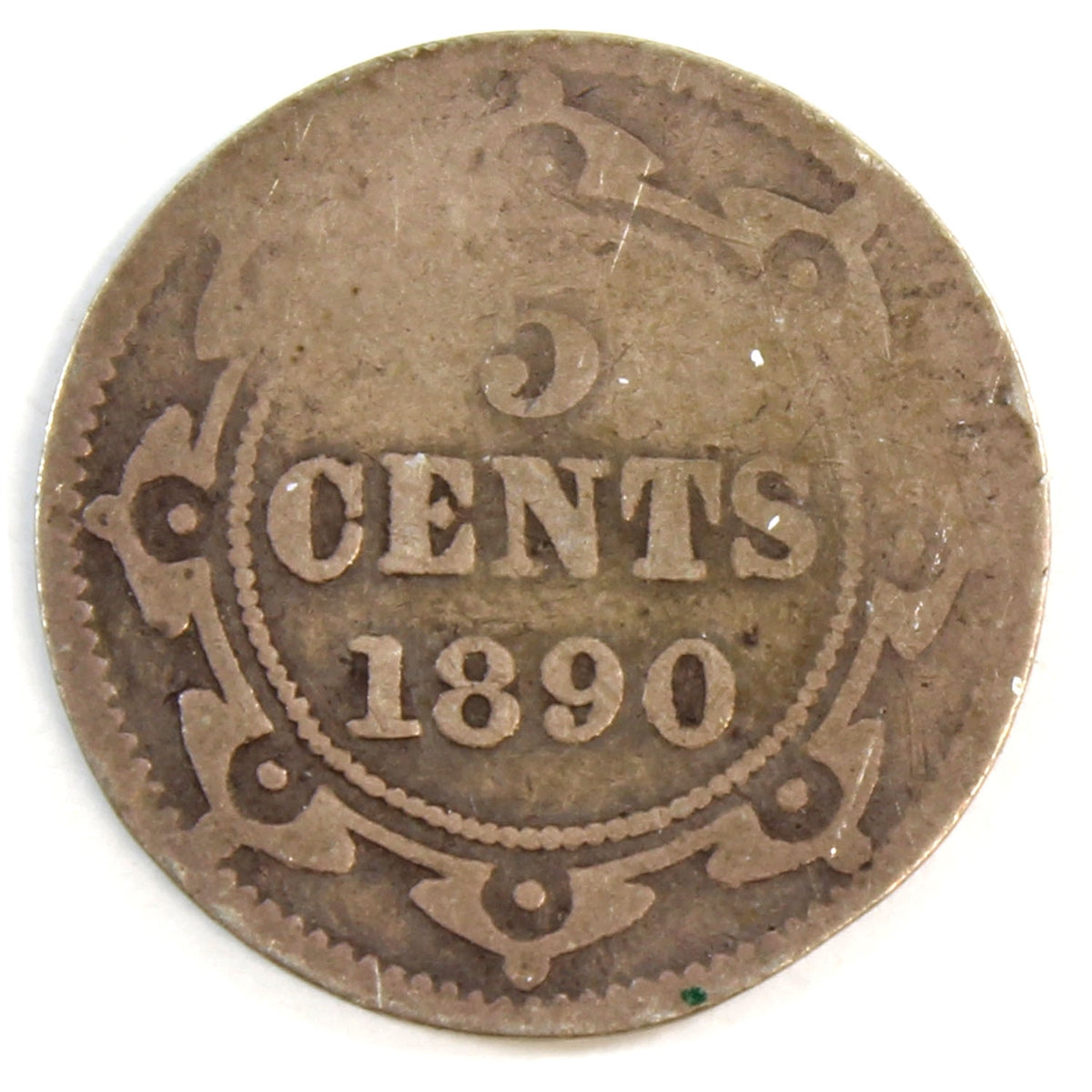 1890 Newfoundland 5-cents About Good (AG3)