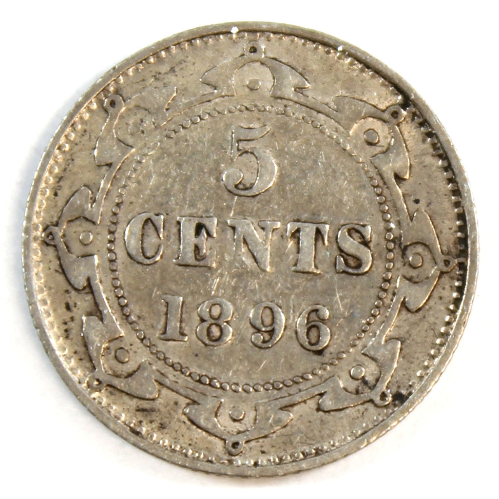 1896 Newfoundland 5-cents F-VF (F15)
