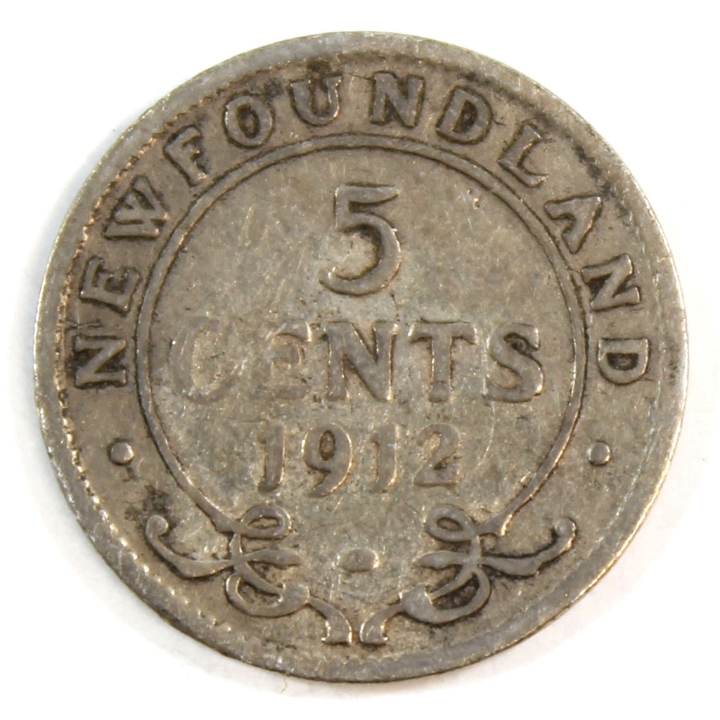 1912 Newfoundland 5-cents Good (G4)