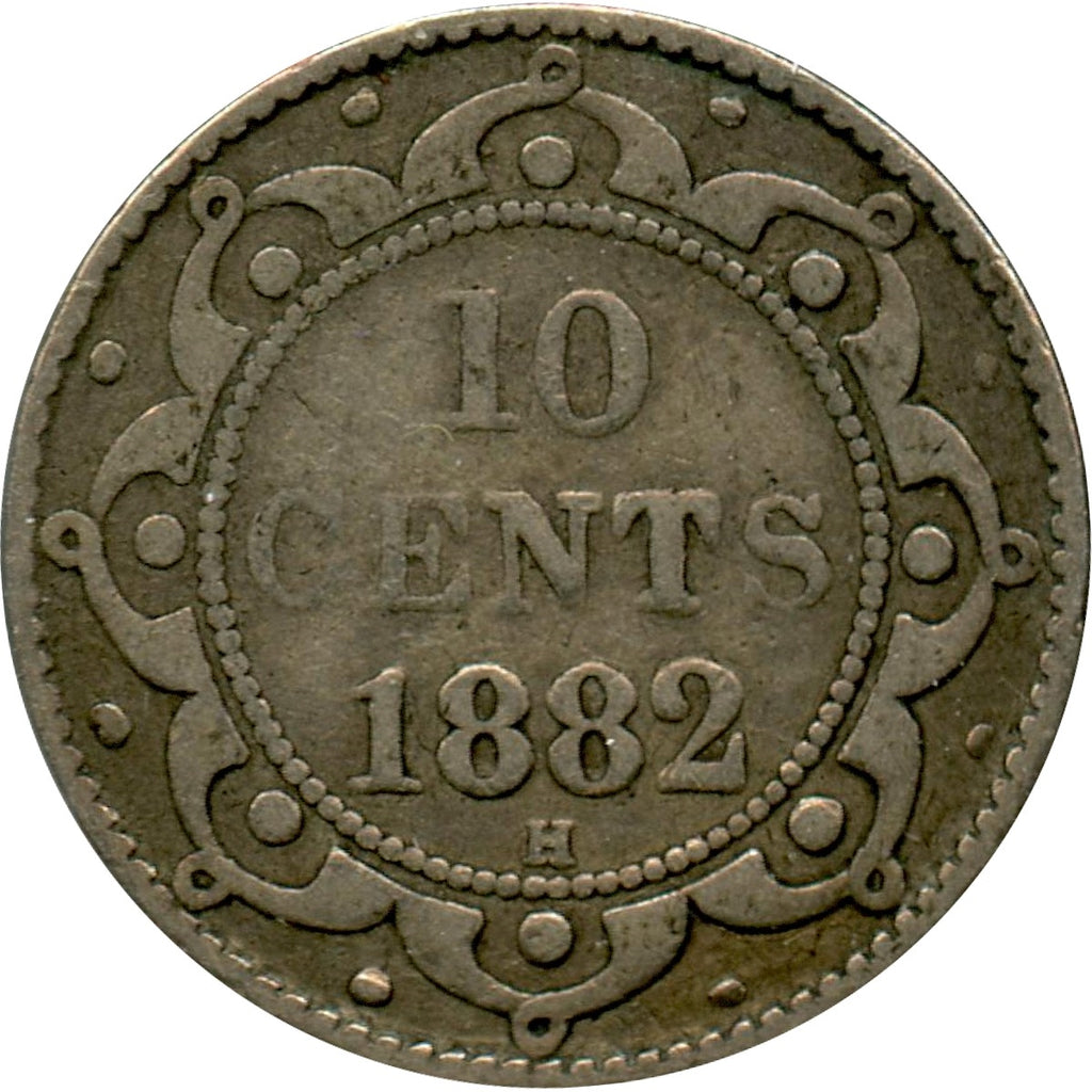 1882H Newfoundland 10-cents G-VG (G6)