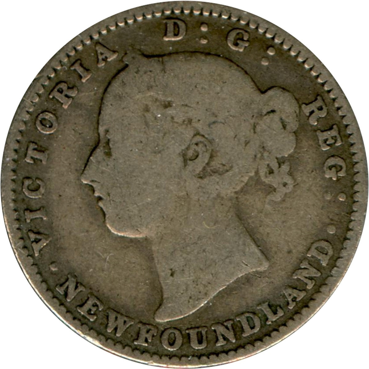 1882H Newfoundland 10-cents G-VG (G6)