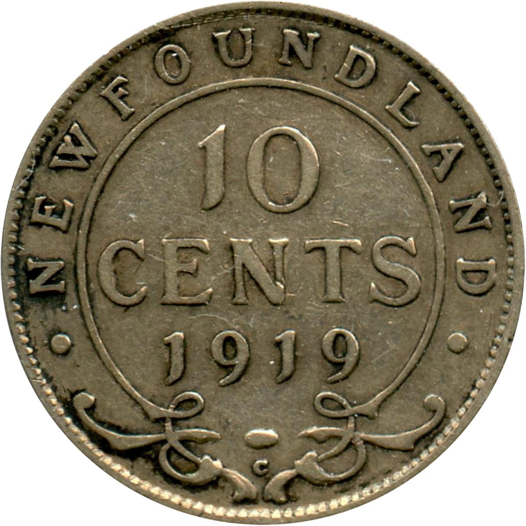 1919C Newfoundland 10-cents Very Fine (VF20)