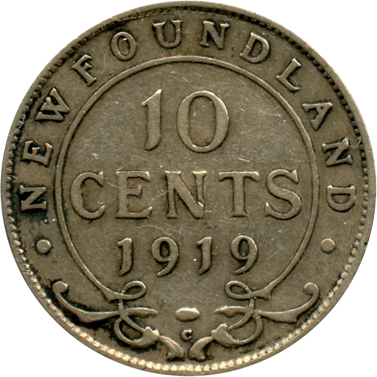 1919C Newfoundland 10-cents Very Fine (VF20)