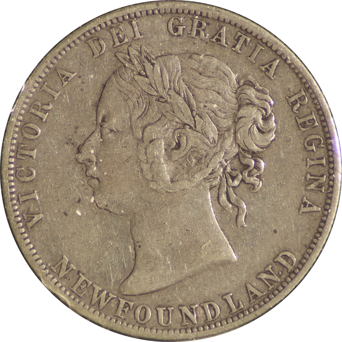 1896 Obv. 1 Large W Newfoundland 50-cents Very Fine (VF20)