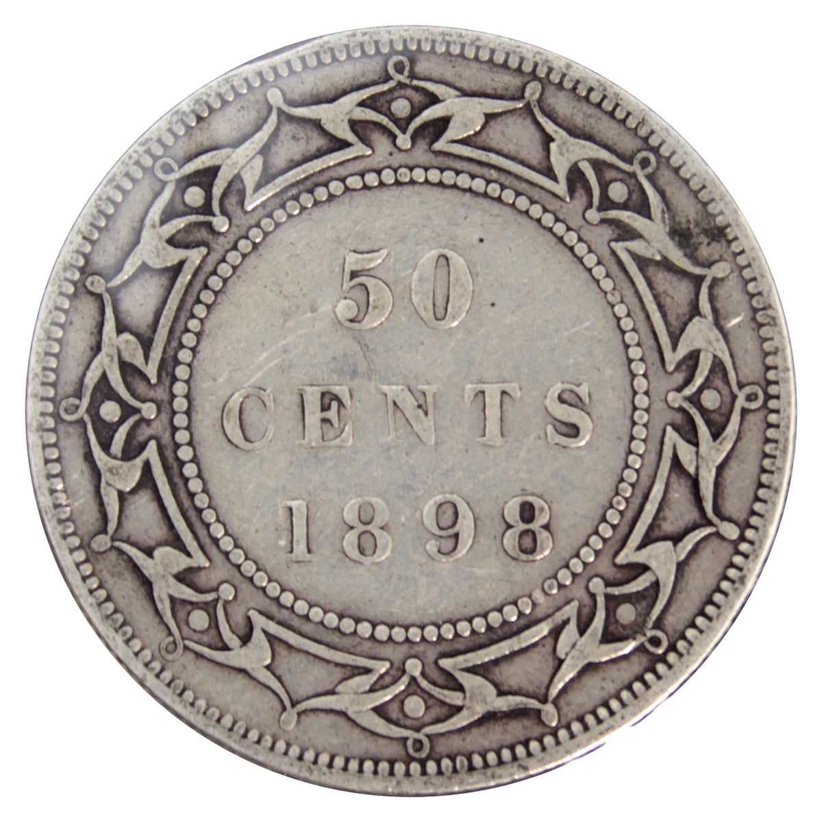 1898 Obv. 1 Large W Newfoundland 50-cents F-VF (F15)