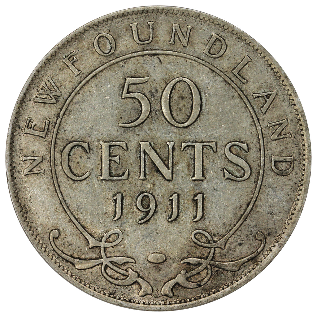 1911 Newfoundland 50-cents VF-EF (VF30)