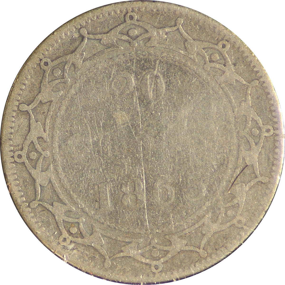 1865 Newfoundland 20-cents G-VG (G6)