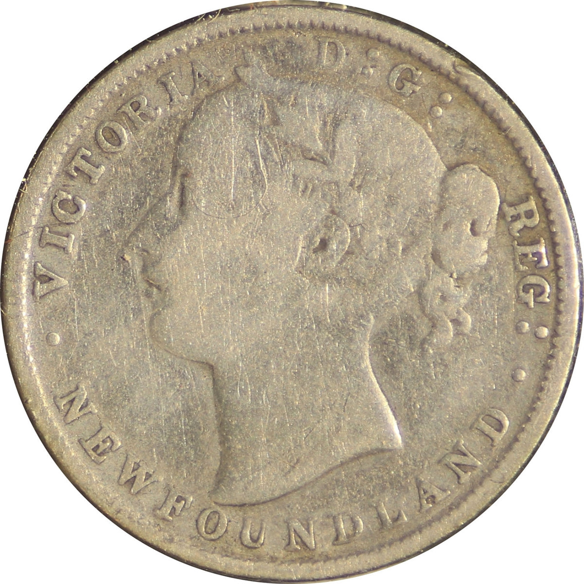 1865 Newfoundland 20-cents G-VG (G6)