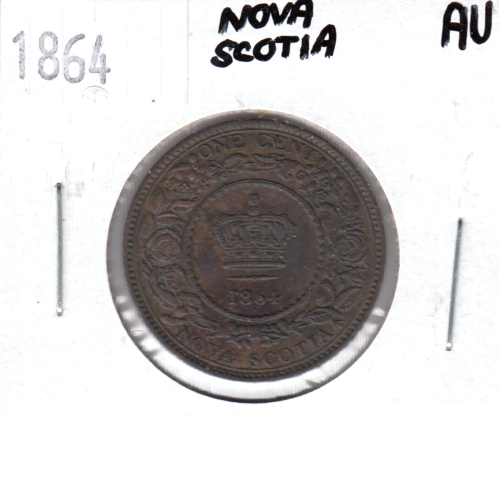 1864 Nova Scotia 1-cent Almost Uncirculated (AU50) $