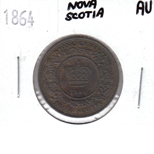 1864 Nova Scotia 1-cent Almost Uncirculated (AU50) $