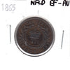1865 Newfoundland 1-cent EF-AU (EF45) $