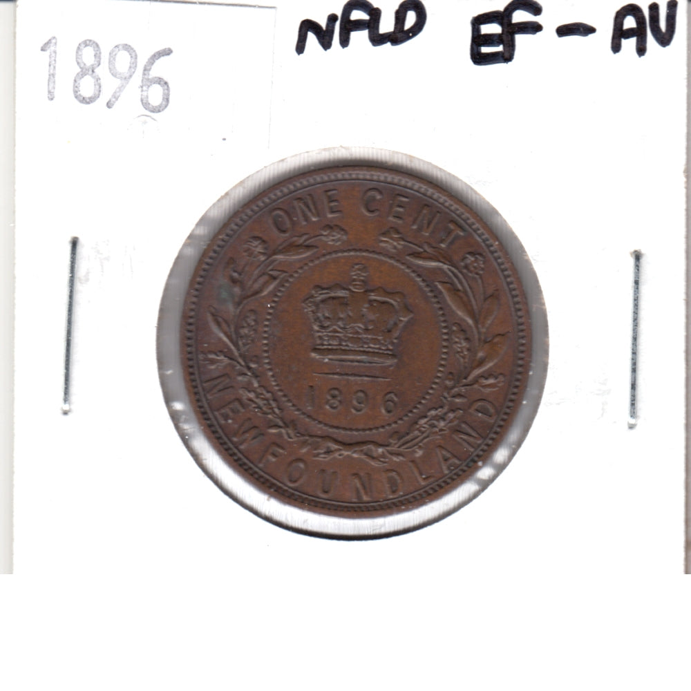 1896 Newfoundland 1-cent EF-AU (EF45) $