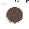 1913 Newfoundland 1-cent Extra Fine (EF40)
