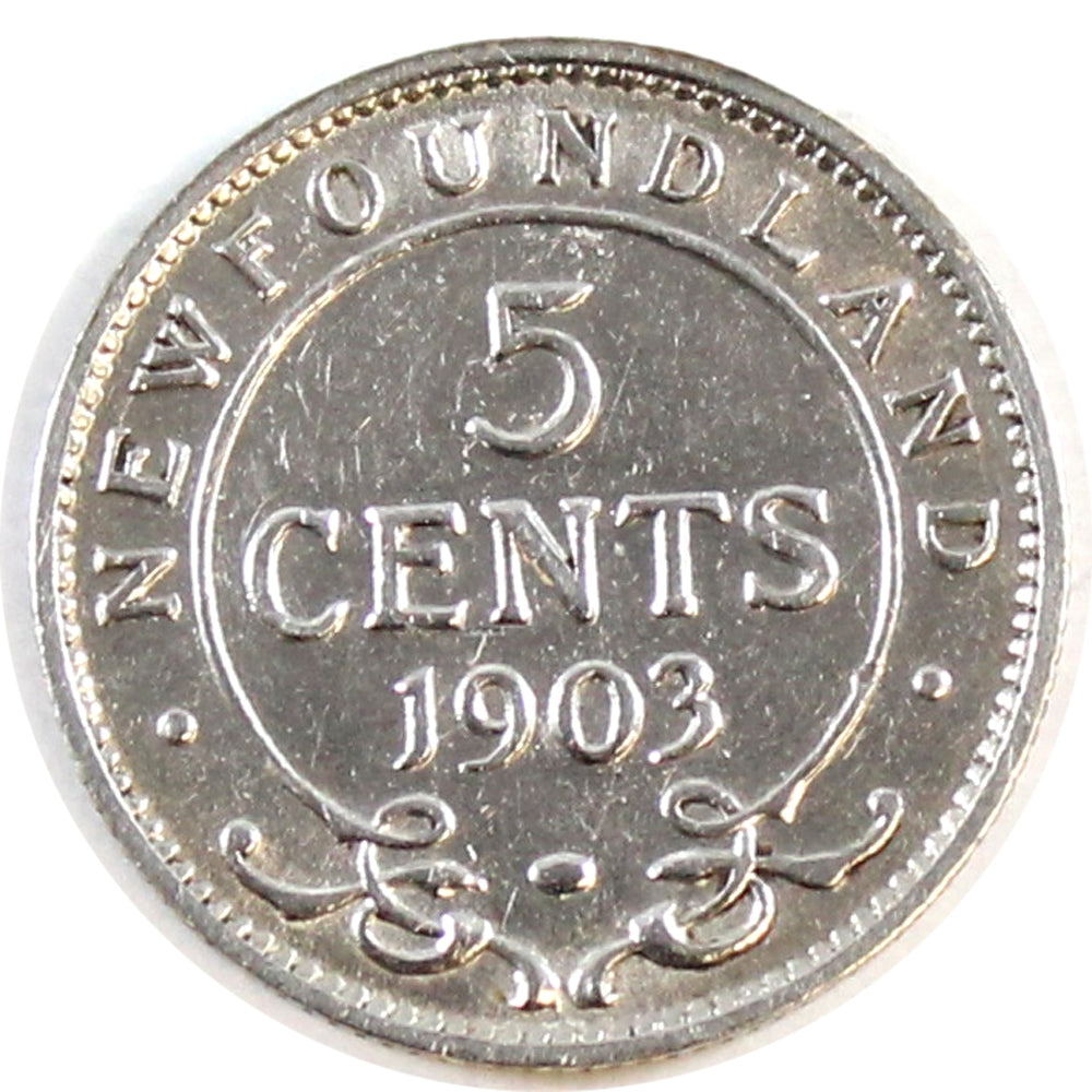 1903 Newfoundland 5-cents F-VF (F15)