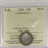 1864 New Brunswick 10-cents ICCS Certified VG10