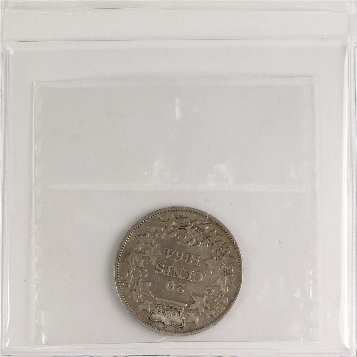 1864 New Brunswick 20-cents ICCS Certified F15