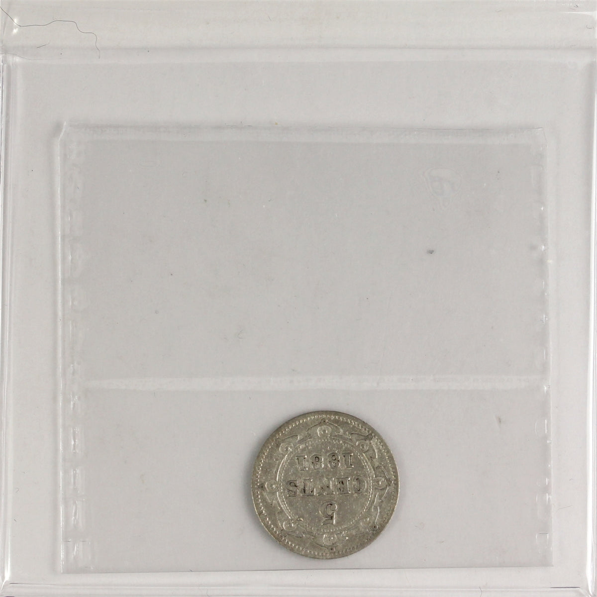1881 Newfoundland 5-cents ICCS Certified F12