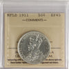 1911 Newfoundland 50-cents ICCS Certified EF45
