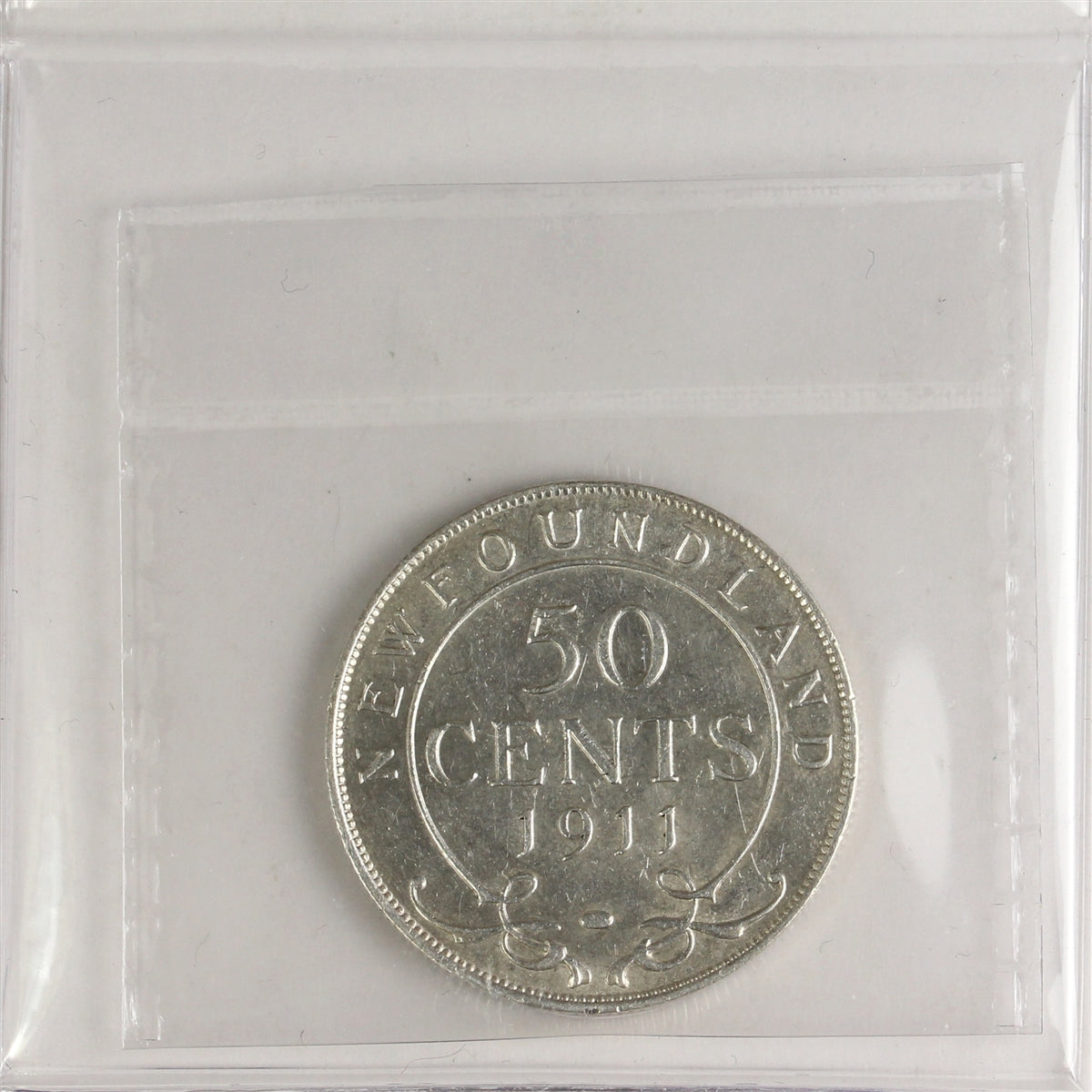 1911 Newfoundland 50-cents ICCS Certified EF45