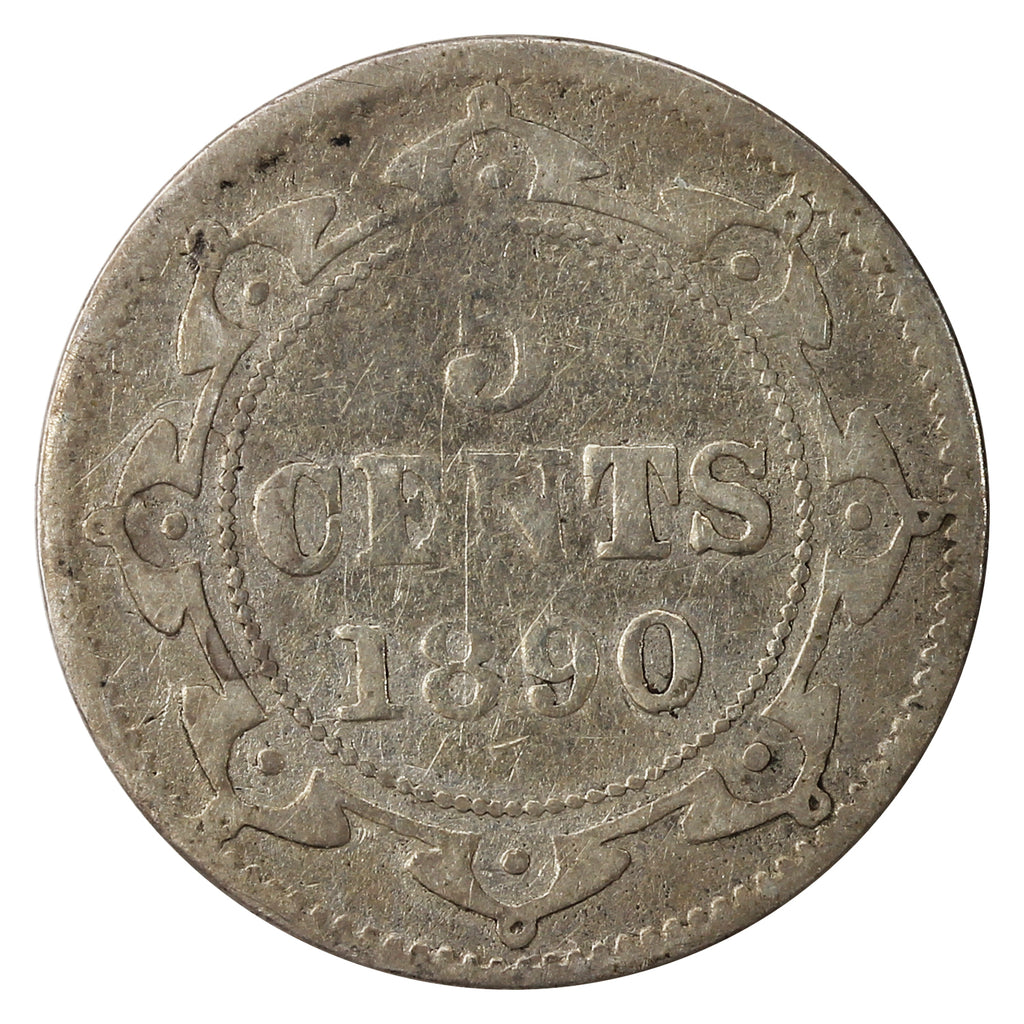 1890 Newfoundland 5-cents G-VG (G6)