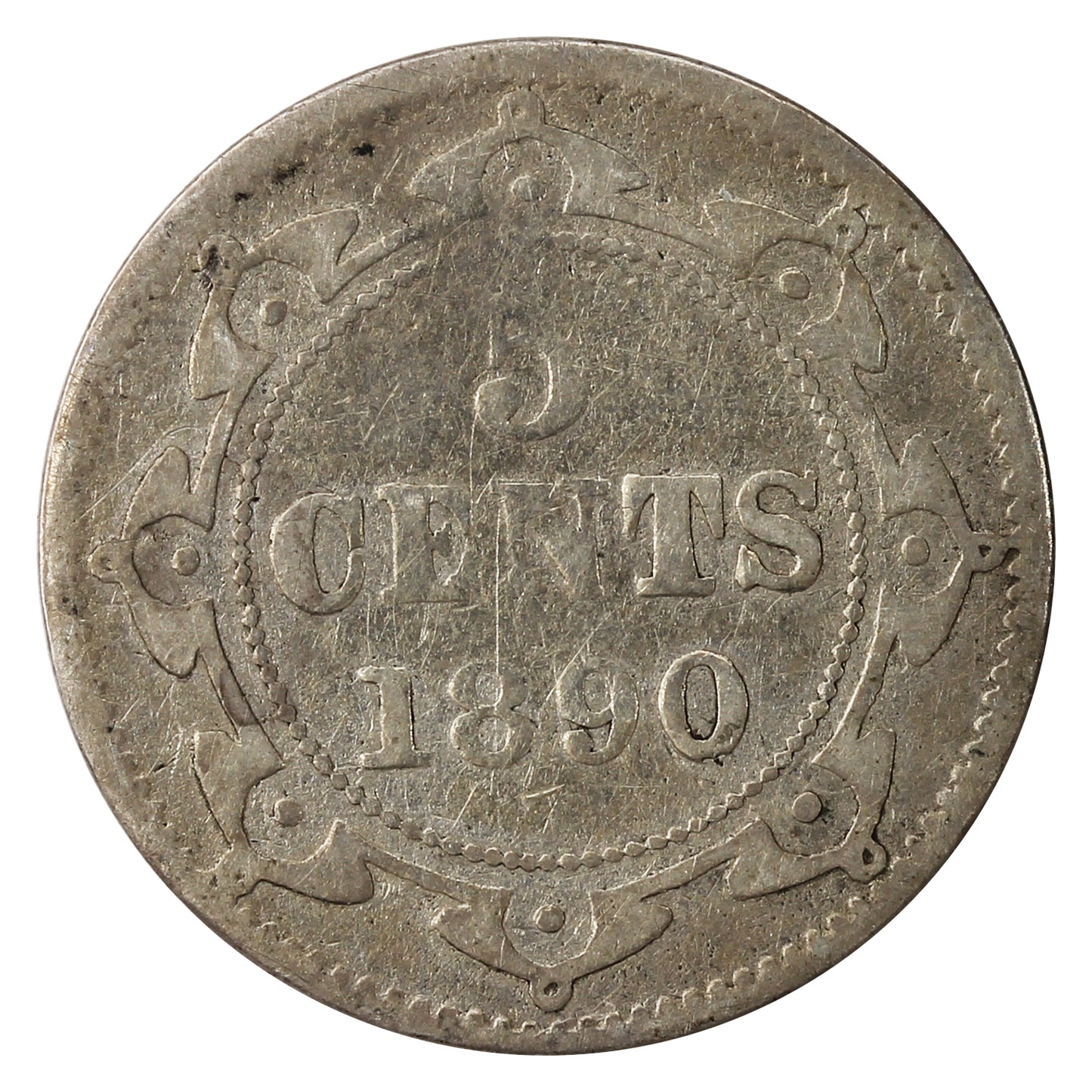 1890 Newfoundland 5-cents G-VG (G6)