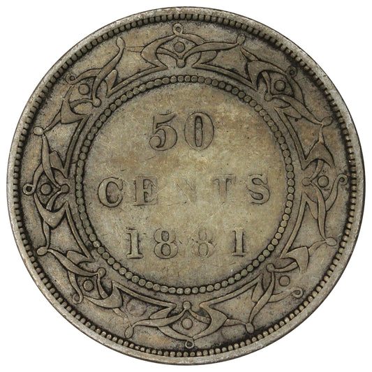 1881 Newfoundland 50-cents Fine (F12)