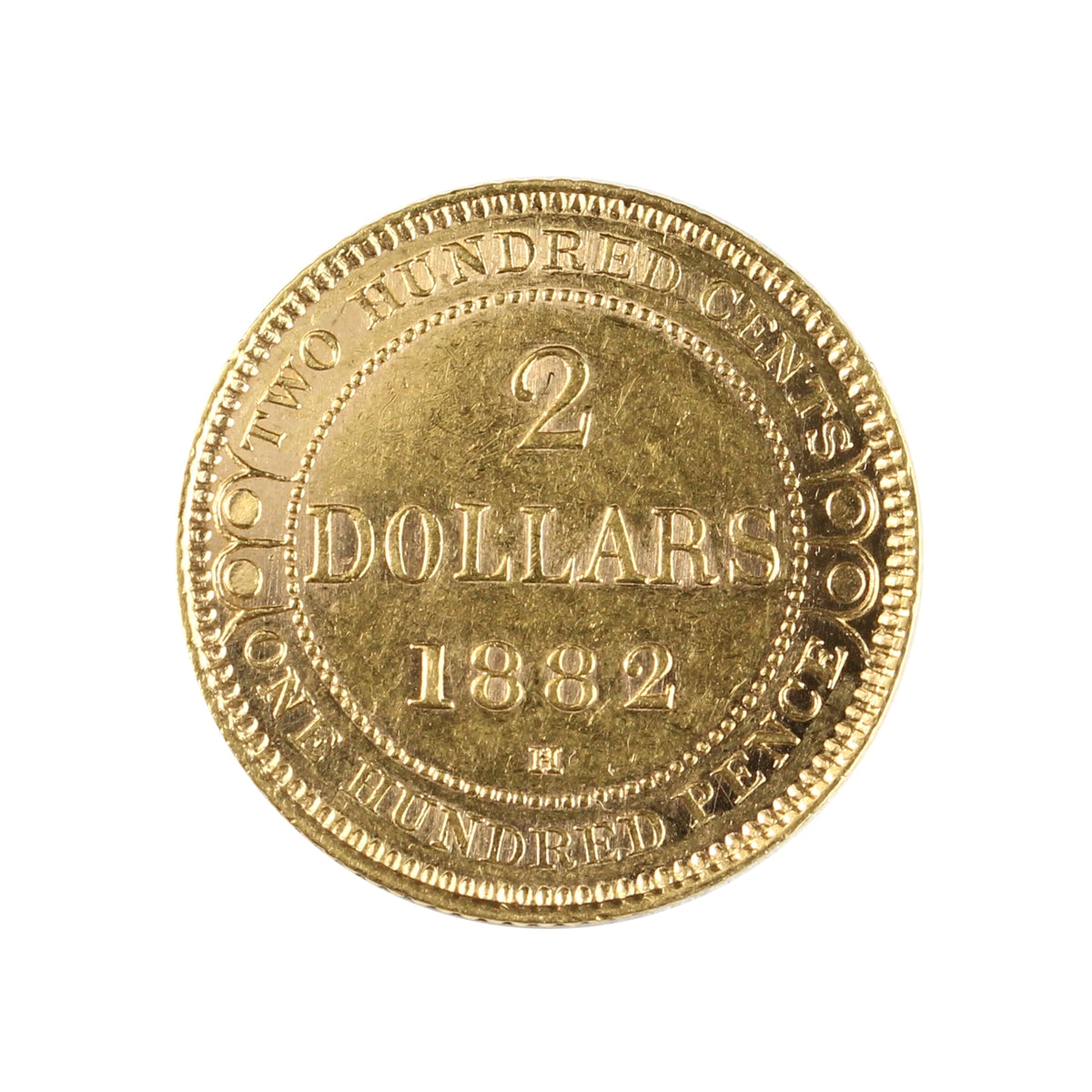 1882H Newfoundland $2 Gold AU-UNC (AU55) $