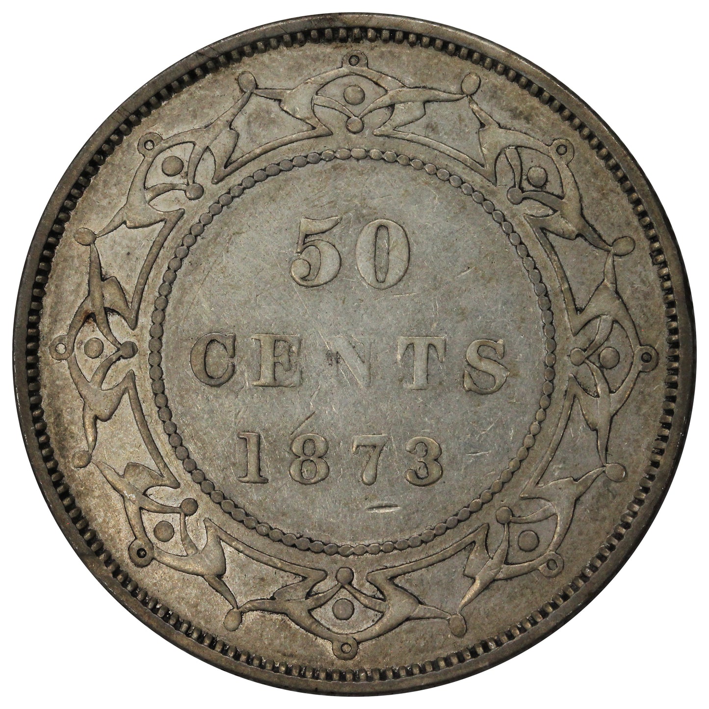 1873 Newfoundland 50-cents Very Fine (VF20) $