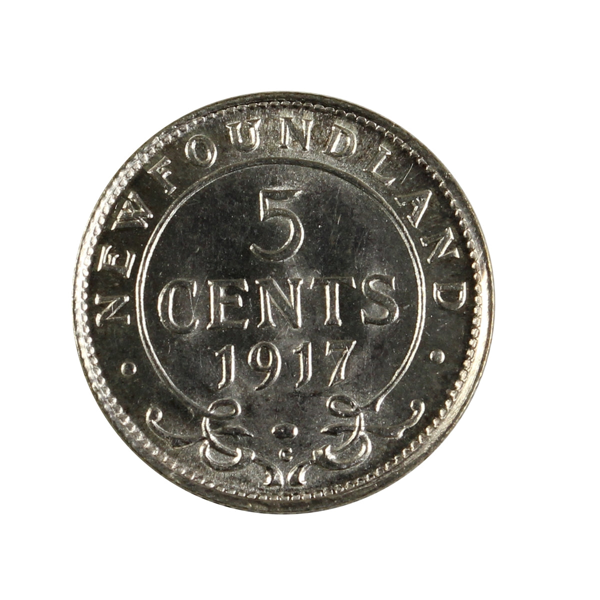 1917C Newfoundland 5-cents UNC+ (MS62) $