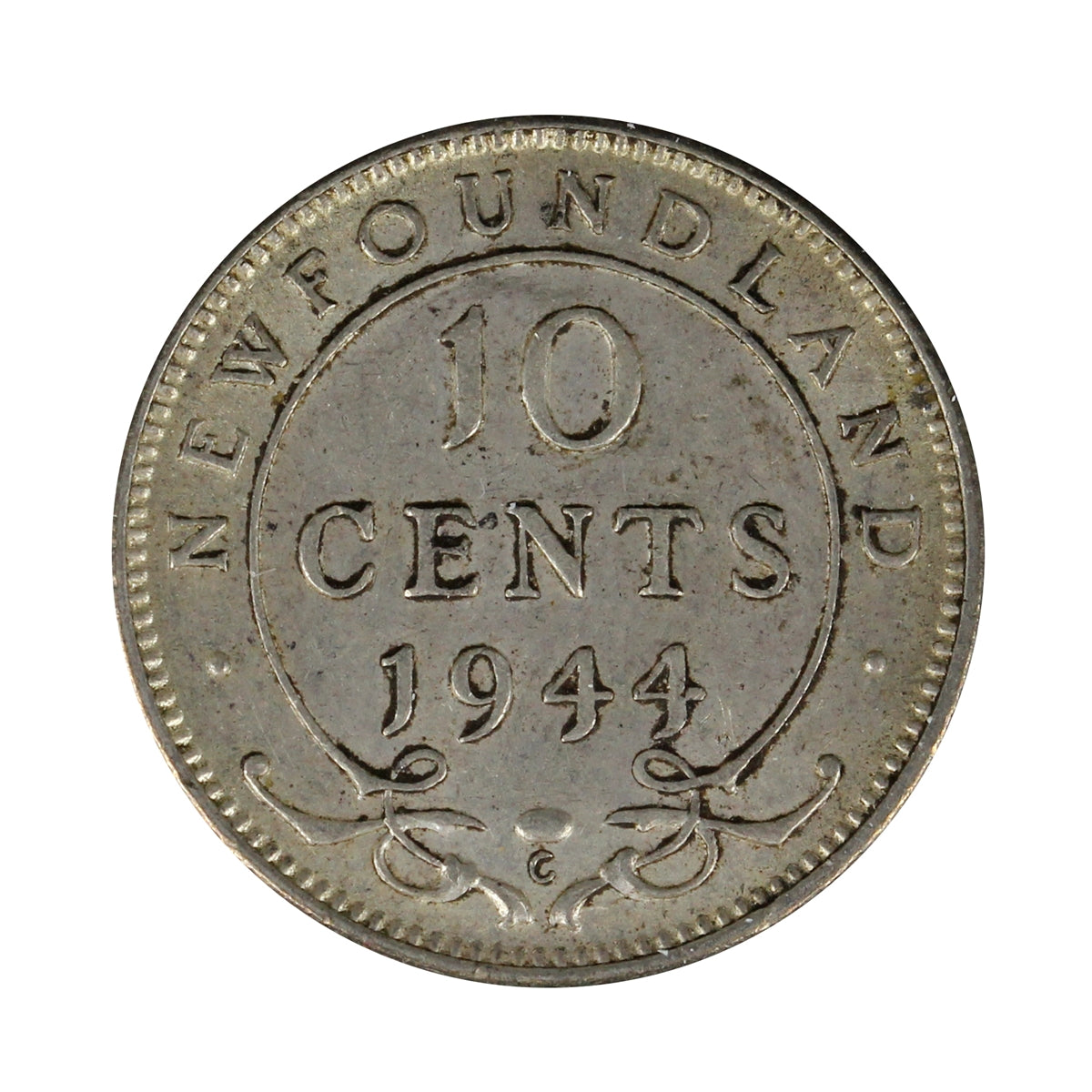 1944C Newfoundland 10-cents EF-AU (EF-45) $