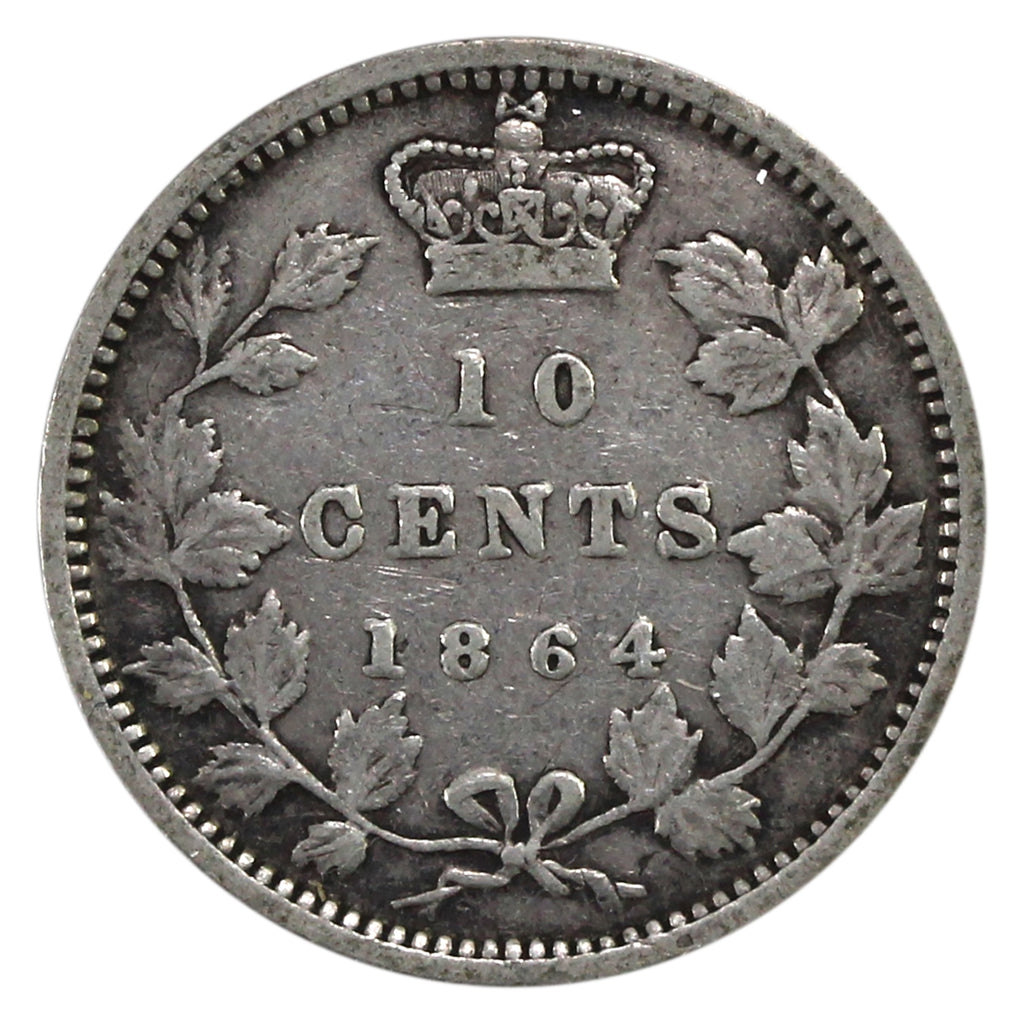 1864 New Brunswick 10-cents F-VF (F15) $