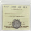 1882H Newfoundland 10-cents ICCS Certified VG8