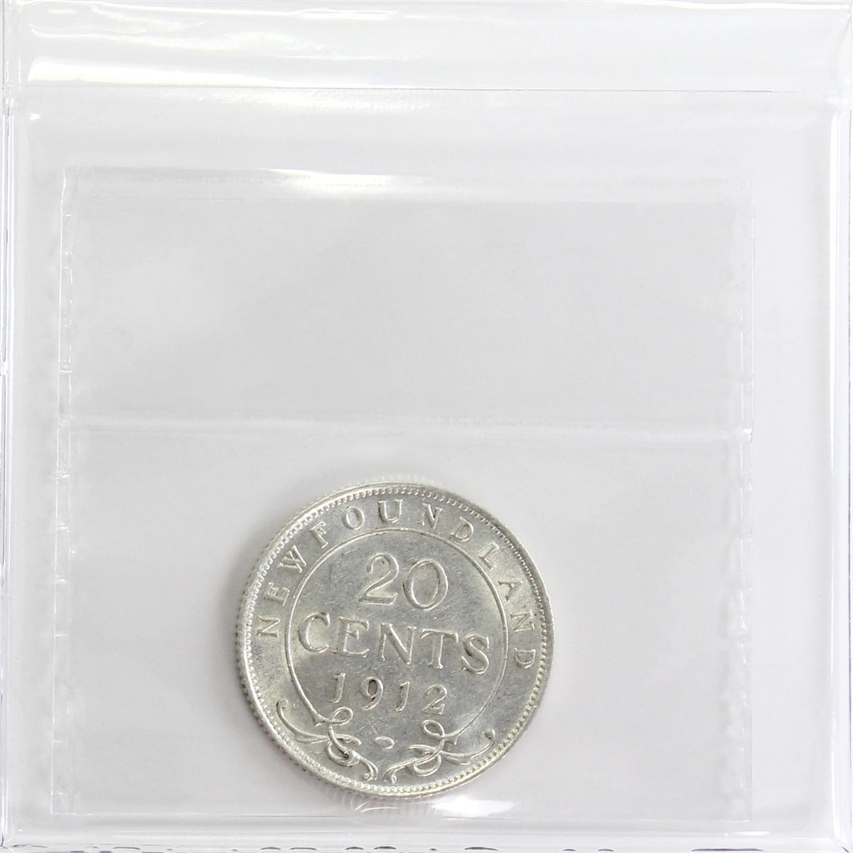 1912 Newfoundland 20-cents ICCS Certified EF-45