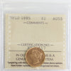 1885 Newfoundland $2 Gold ICCS Certified AU55